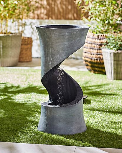 Cascade Fountain | J D Williams Eco Friendly Garden Ideas, Garden Design Front Yard, Garden Ideas Patio, Patio Landscape Design, Landscaping Garden Design, Modern Water Feature, Yard Landscaping Diy, Home Fountain, Garden Pathways