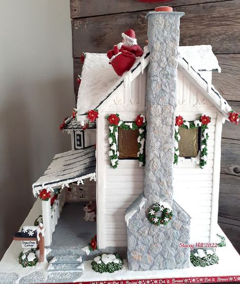 House Ladder, Stone Chimney, Holiday Crafts Diy, Christmas Gingerbread House, Christmas Gingerbread, Wonderful Time, Gingerbread House, Holiday Crafts, Ladder Decor