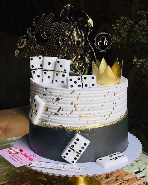 Domino Birthday Party Decoration, Domino Birthday Party Ideas, Domino Cake Ideas, 90th Birthday Cakes, 36th Birthday, Fine Dinnerware, Birthday Cakes For Men, Birthday For Him, Cakes For Men