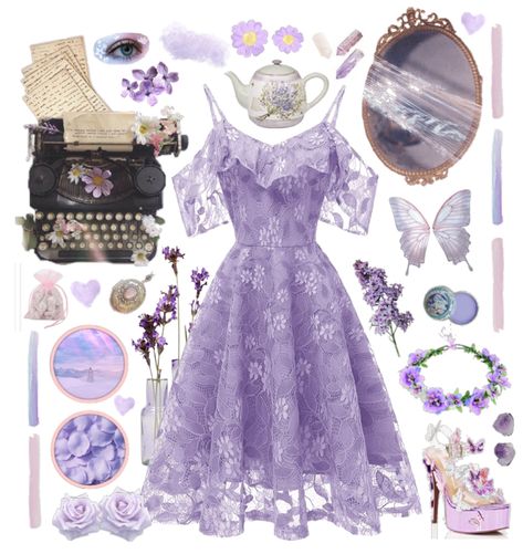 Fairy Garden Outfit, Space Core Aesthetic, Purple Dress Aesthetic, Fairy Aesthetic Clothes, Fairy Aesthetic Outfit, Autumn Aesthetic Outfit, Princess Aesthetic Outfits, Witch Aesthetic Outfit, Purple Cottagecore