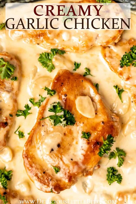 Low Carb Creamy Garlic Chicken, Keto Creamy Garlic Chicken, Keto Garlic Chicken, Sauce For Baked Chicken, Keto Creamy Chicken, Low Calorie Chicken Recipes, Creamy Garlic Chicken Recipes, Chicken Story, Cream Sauce For Chicken