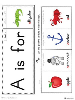 The Letter A Beginning Sound Flipbook in Color is the perfect tool for learning and practicing to recognize the letter A and it's beginning sound. Phonics Letter A, Letter A Phonics, Jolly Phonics Printable, Letter A Words, Color Worksheet, Preschool Phonics, Phonics Printables, Letter Recognition Worksheets, Phonics Flashcards