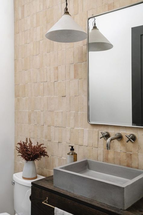 neutral and natural tiles for your bathroom Jenna Barton, Natural Tile, Natural Bathroom, Cle Tile, Casa Country, Tile Edge, Zellige Tile, Glazed Tiles, 아파트 인테리어