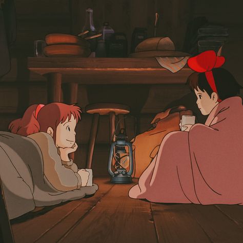 Aesthetic Kiki's Delivery Service, Studio Ghibli Fall Aesthetic, Ghibli Fall Aesthetic, Kiki Delivery Service Aesthetic, Anime Fall Aesthetic, Fall Anime Aesthetic, Kiki's Delivery Service Aesthetic, Kikis Delivery Service Aesthetic, Service Aesthetic