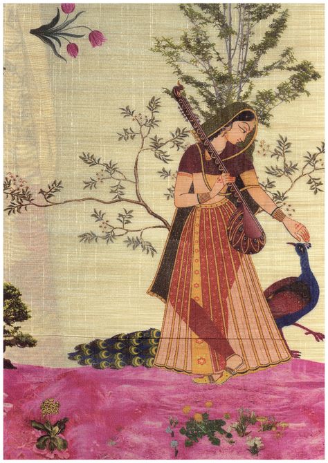 Indian Culture Aesthetic, Pichwai Prints, Kalamkari Prints, Mughal Miniature, Mughal Miniature Paintings, Ancient Indian Art, Mughal Art Paintings, South Asian Art, Mughal Art