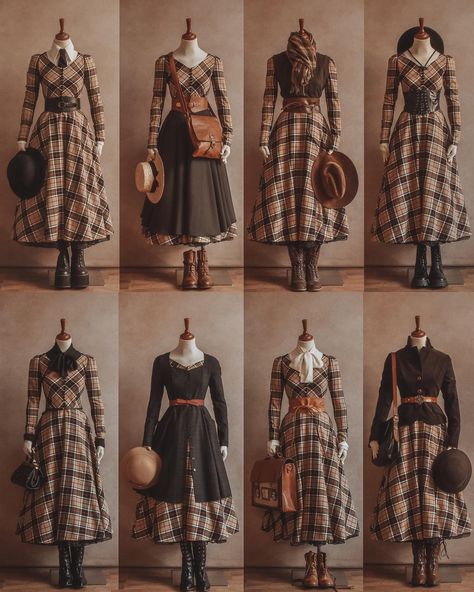 Enola Holmes Outfit Inspo 🕰️🤎💼 . . #femkit #ig_reels #outfitreel #fashionreel #dailyoutfitinspo #academiavibes #ootdf | Instagram Mode Steampunk, Trying New Things, Old Fashion Dresses, Enola Holmes, Vintage Inspired Outfits, Look Younger, Fantasy Fashion, Classy Women, Vintage Style Outfits