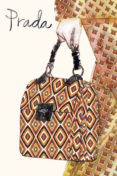 The Illustrated Guide To Fall's Hottest Accessories Prada Purses, Wholesale Designer Handbags, Bag Illustration, Fashion Accessories Illustration, Hand Bags For Women, Fashion Design Sketchbook, Fashion Illustration Sketches, Cheap Handbags, Fall Accessories