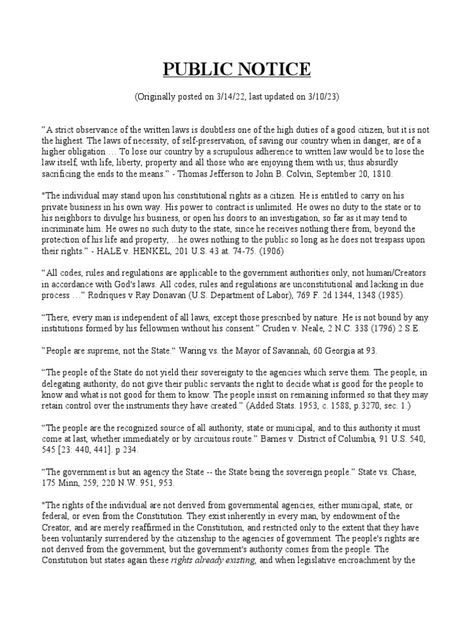 Template of a Public Notice to Trustees (public officials, corporations) from a Sojourner in the Land Jurisdiction ---by brandon-joe: williams Personal Sovereignty, Law School Life, Meaningful Poems, Cowboys Nation, Online Jobs From Home, Common Law, School Life, Word Doc, Law School