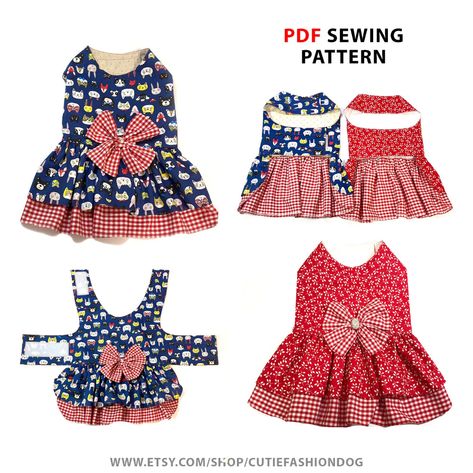 Frenchie Dog Dress PDF Sewing Pattern Stocky Dogs Dress Pattern Photo Steps Tutorial Handmade Dog Dress Print A4 and US Letter - Etsy Dog Clothes Patterns Free Printable, Dogs Dress, Small Dog Clothes Patterns, Dog Dress Pattern, French Dogs, Frenchie Dog, Small Dog Clothes, Dog Clothes Patterns, Clothing Patterns Free