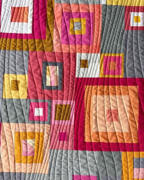 Midcentury Modern Quilt, Modern Machine Quilting, Abstract Art Quilt, Contemporary Art Quilt, Modern Quilting Designs, Modern Quilt Blocks, Improv Quilting, Freemotion Quilting, Whole Cloth Quilts