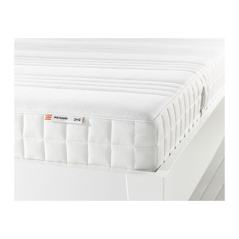 MATRAND Latex mattress IKEA Latex helps you fully relax by conforming to your body shape to relieve pressure and provide precise support. Brimnes Bed, Ikea Mattress, Loft Bed Frame, Natural Latex Mattress, Mattresses Reviews, Latex Mattress, Ikea Home, Mattress Box Springs, Bed Frame With Storage