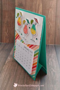 Handmade Desk Calendar, Calendar Holder, Small Calendar, Easel Calendar, Mini Desk Calendar, Calendar Craft, Cards Homemade, Mini Calendars, Paper Craft Diy Projects