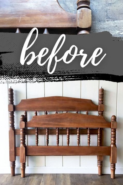 Bench From Headboard, Bench From A Headboard, Refinished Headboard, Upcycle Headboard, Make A Bench, Antique Bed Frame, Headboard Makeover, Antique Headboard, Bed Frame Bench