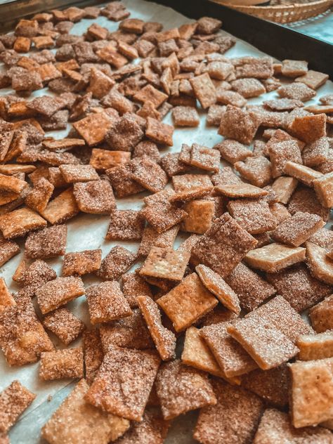 Home Made Cinnamon Toast Cereal, Homestead Kids Snacks, Healthy Cinnamon Toast Crunch, Sunday Afternoon Party Food, How To Make Cinnamon Toast Crunch, Making Your Own Cereal, Homemade Cinnamon Cereal, Diy Cinnamon Toast Crunch, Make Your Own Cereal Homemade