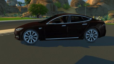 Tesla Model S - The Sims 4 Catalog Sims House Plans, Tesla Model S, Sims House, The Sims 4, Tesla Model, The Sims, Tesla, Sims 4, House Plans