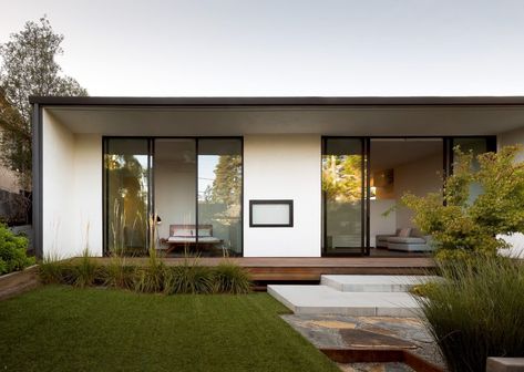 Gravel Patio, Bungalow Renovation, Home Addition, Inside And Outside, Home Additions, Architecture Photo, Ranch Style, Mid Century House, Modern Architecture