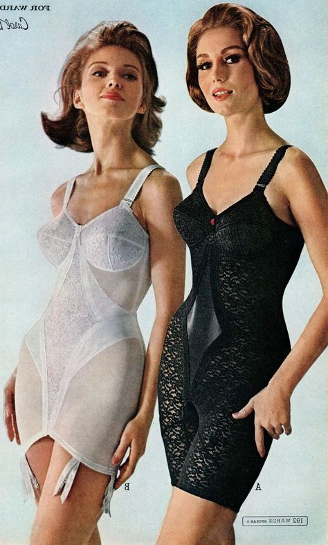 1965 Montgomery Ward Spring Summer Catalog 1960s Lingerie, Vintage Fashion 1960s, Vintage Girdle, Lingerie Photoshoot, Lingerie Shoot, Fashion 1960s, Sixties Fashion, Vintage Corset, Montgomery Ward