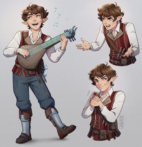 Halfling Bard, Dnd Halfling, Gnome Dnd, Savage Lands, Dnd Bard, Character Prompts, Fantasy Clothes, Dnd Races, Lotr Art