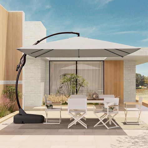 grand patio umbrella - Google Search Patio With Umbrella, Large Outdoor Umbrella, Pool Porch, Pool Umbrellas, Outdoor Umbrellas, Deck Porch, Shade Umbrellas, Offset Umbrella, Parasol Base