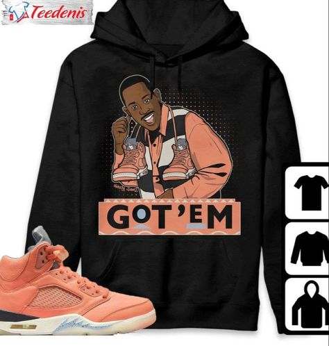 Jordan 5 DJ Khaled Crimson Bliss Themed Shirt, Unisex Hoodie Featuring 'Got Em' 90s TV Series https://teedenis.com/product/jordan-5-dj-khaled-crimson-bliss-themed-shirt-unisex-hoodie-featuring-got-em-90s-tv-series/ 90s Tv, Jordan 7, Dj Khaled, Jordan 1 High Og, Matching Jordans, Retro Shirts, Sneakers Outfit, Jordan 1 Retro High, Jordan 1 Retro