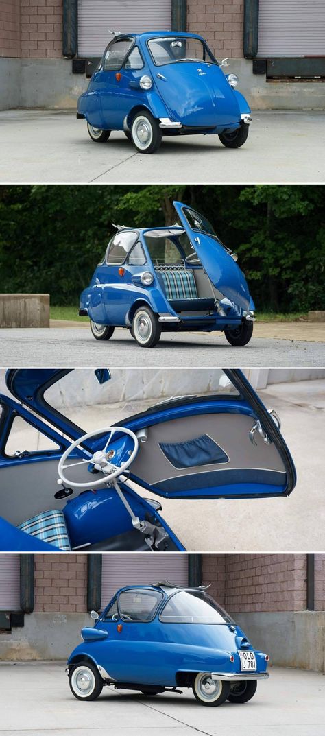 Bmw Isseta, Isetta Bmw, Bmw Isetta 300, Bmw Isetta, Old Vintage Cars, Microcar, Tiny Cars, Car Camper, Car Volkswagen