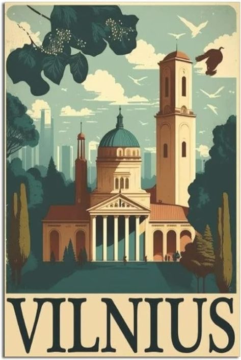 cgltd Canvas Poster Lithuania Vilnius Vintage Travel Poster Wall Posters Home Decoration Decorative Canvas Art Unframed 40x60cm : Amazon.co.uk: Home & Kitchen Vintage Travel Posters Europe, Picture Collage Wall, Lithuania, Decorating With Pictures, Living Room Pictures, Urban Sketching, Picture Collage, Vintage Travel Posters, Canvas Poster