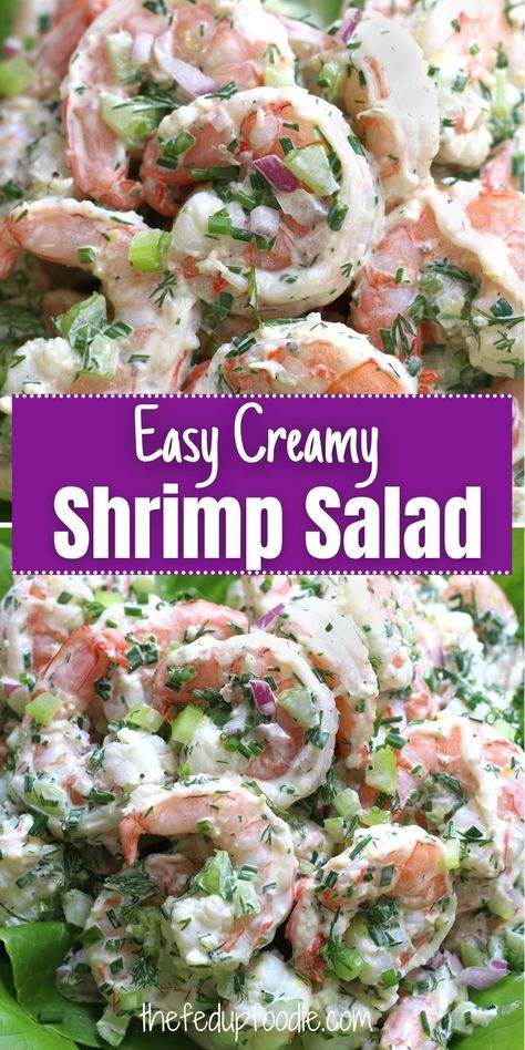 Cold Shrimp Salad Recipes, Creamy Shrimp Salad, Easy Shrimp Salad, Shrimp Salad Recipe, Shrimp Pasta Salad, Celery Salad, Dill Recipes, Sea Food Salad Recipes, Shrimp Salad Recipes