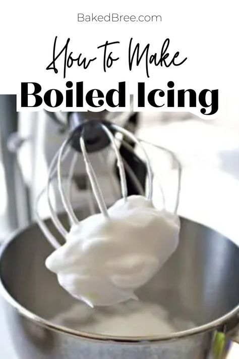 Learn how make fluffy and creamy boiled icing! This meringue frosting is perfect for your cakes or cupcakes. Boiled Icing Recipe, Fluffy Vanilla Cupcake Recipe, Whipped Icing Recipes, Frosting For Cake, Icing Recipe For Cake, Boiled Icing, Fluffy Icing, 7 Minute Frosting, Fluffy White Frosting