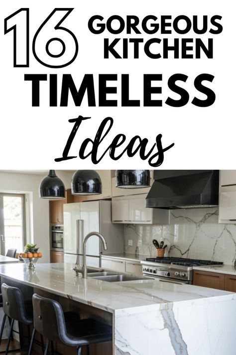 ➡️ Dreaming of a timeless kitchen that never goes out of style? Stop dreaming and start designing! 
✨ This comprehensive guide is filled with timeless kitchen design ideas to inspire your next renovation.

Discover the secrets to choosing timeless kitchen cabinets, from classic shaker styles to sleek flat-panel designs.
Plus, get expert tips on color palettes, flooring, backsplashes, and more! A kitchen that's both beautiful and functional for years to come. Kitchen Transitional Style, Timeless Kitchen Ideas, Timeless Kitchen Cabinets, Timeless Kitchens, Timeless Kitchen Design, Transitional Kitchen Design, Kitchen 2024, Renovation Kitchen, Kitchen Storage Hacks