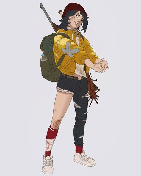 ArtStation - Zombie Hunter Girl, Kyoung eon Jin Zombies Apocalypse Art, Punk Character Design, Punk Character, Hunter Girl, Zombie Hunter, Apocalypse Art, Blue Earth, Zombie Girl, Girl Themes