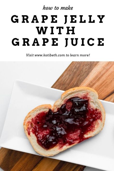 Homemade Grape Jelly From Juice, Grape Jelly Recipe From Juice, Grape Juice Jelly Recipe, Grape Freezer Jelly, Freezer Grape Jelly Recipe, Jelly Made From Bottled Juice, Best Grape Jelly Recipe, Grape Jelly From Bottled Juice, Small Batch Grape Jelly