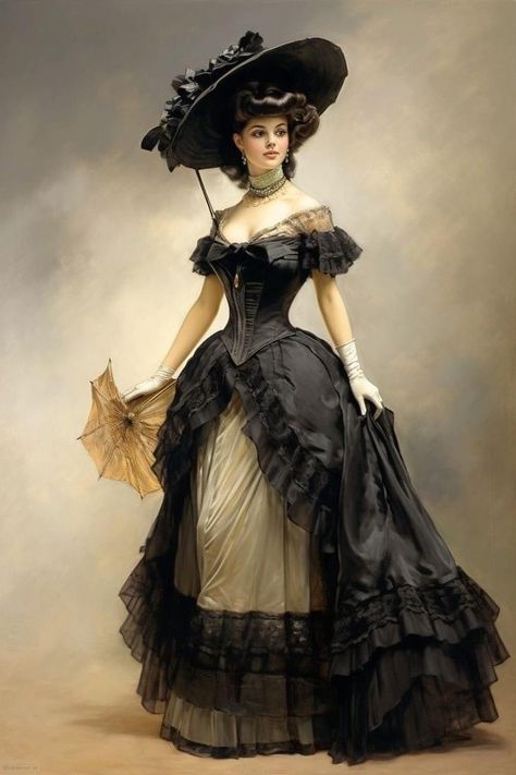 1800s Dresses, Victorian Ball Gowns, Victorian Era Dresses, Victorian Era Fashion, 1880s Fashion, 1800s Fashion, Chique Outfits, Victorian Clothing, Victorian Women