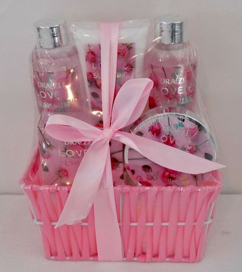 Everything Pink Gift Basket, Pink Color Party Basket, Aesthetic Pink Gift Basket, Cute Gift Baskets For Best Friend Pink, Pink Themed Colored Baskets, Pink Gift Basket, Gold Gift, Cute Panda, Pink Gifts