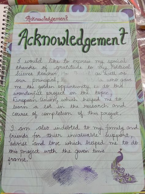 This is the Acknowledgement for my class XII CBSE Project. Thank you! Acknowledge Ment For Project, Heading Decoration Ideas For Project, Project Headings Ideas, Headline Design For Project, Thank You Project Page, English Project Acknowledgement, Acknowledgement Calligraphy For Project, Cover Page For Consumer Rights Project, Aknowlegment Design For Project Ideas