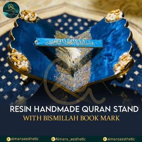 Quran Rehal Rehal Quran, Quran Design, Resin Pictures, Resin Gifts, Bible Stand, Resin Craft, Diy Resin Art, Cool Pictures Of Nature, Resin Diy