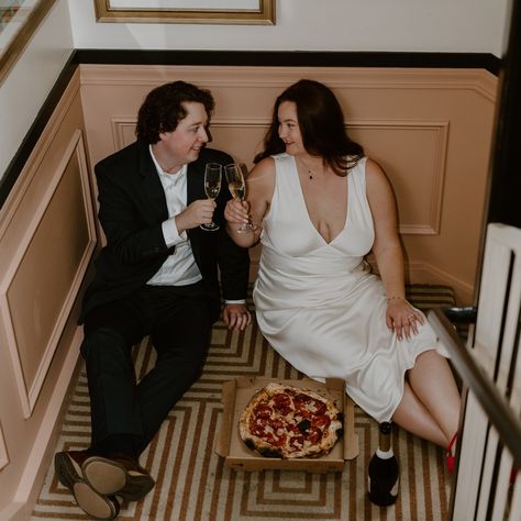 🍕+ 🥂 + ✨ LOVE ✨ = the perfect engagement session! This sweet couple wanted their engagement photos to reflect their personality and story, so we brought pizza and champagne to one of the swankiest bars in downtown Knoxville 🍾🍕💃. The result? Magic. Your engagement session should feel uniquely you—whether that’s cozying up at your favorite coffee shop, dancing in the mountains, or recreating your first date. Let’s dream up something fun, creative, and totally you to celebrate your love. 💍✨ v... Champagne Couples Photos, Engagement Bar Photos, Unique Engagement Photos Creative Fun, Pizza And Champagne, Unique Engagement Photos Creative, Bar Photos, Unique Engagement Photos, Sweet Couple, First Date