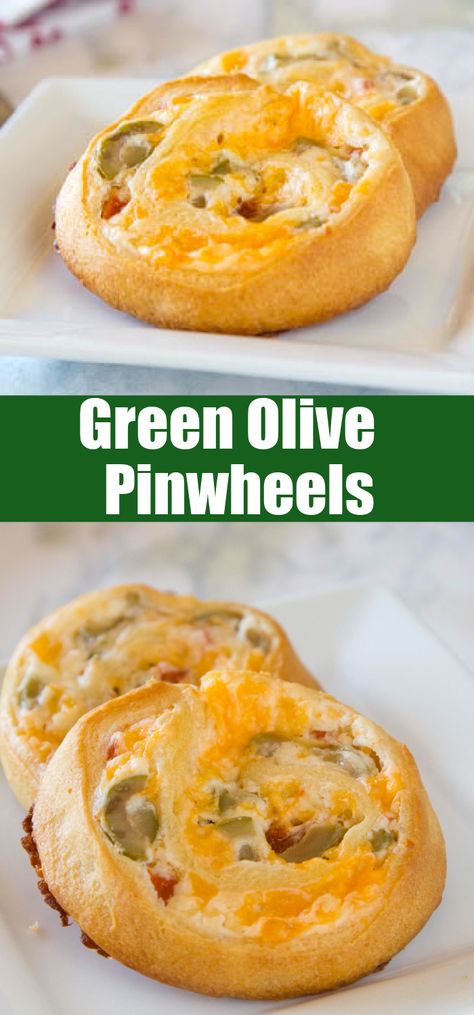 Olive Cream Cheese Pinwheels, Puff Pastry Appetizers Make Ahead, Crescent Dough Appetizers, Olive Appetizer Ideas, Olive Pinwheels, Green Olive Recipes, Crescent Roll Appetizers Cream Cheese, Crescent Roll Appetizers, Olive Appetizer