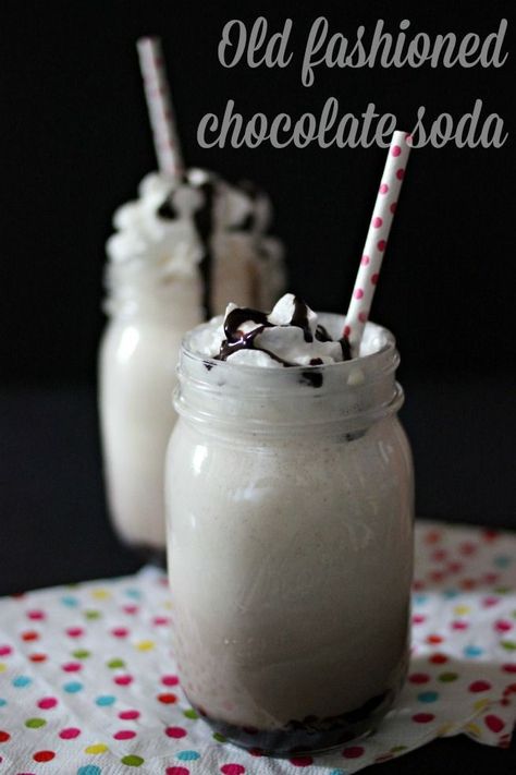 Old Fashioned Chocolate Soda.  This is so creamy, so good, and will make you an #IceCreamHero! ad Chocolate Soda, Poodle Skirts, Old Fashioned Style, Soda Bar, Ice Cream Floats, Soda Recipe, Soda Fountain, Sugar Free Desserts, Eat Dessert First