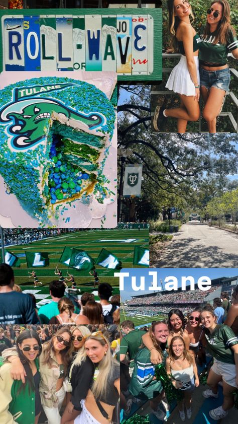 #tulane Tulane University Aesthetic, Tulane Aesthetic, Dream Collage, Tulane University, University Outfit, Dream College, Grad Party, Grad Parties, New Orleans