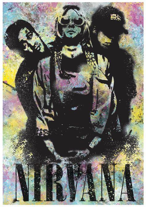 Nirvana Grunge Poster by ExtremepandaDesign on Etsy Nirvana Poster, Grunge Posters, Nirvana Kurt Cobain, Band Poster, Grunge Band, Rock N’roll, Rock Posters, New Rock, Indie Music