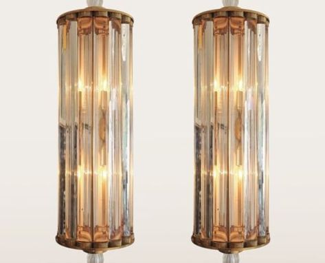 Pair Vintage Old Art Deco Brass & Glass Rod Ship Light Fixture Wall Sconces Lamp | eBay Wall Scone, Ship Light, Kentish Town, Wall Scones, Art Deco Wall, Art Deco Lighting, Art Deco Lamps, Brass Glass, Home Decor Lights