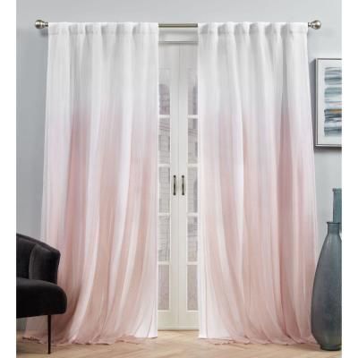 Crescendo Black Blackout Hidden Tab Top Curtain Panel 54 in. W x 96 in. L (2 Panels)-EH8463-04-2-96H - The Home Depot Thermal Window Treatments, Tab Curtains, Tab Top Curtains, Pink Curtains, Exclusive Home, Darkening Curtains, Intelligent Design, Home Curtains, Rod Pocket Curtain Panels