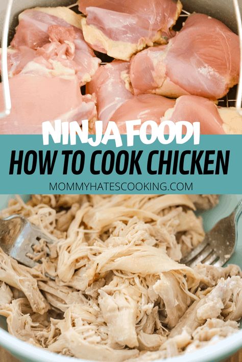 Pressure Cook Chicken Breast, Pressure Cooking Chicken, Ninja Cooking System, Ninja Cooking System Recipes, Cooking Frozen Chicken, Ninja Recipes, Chicken Taco Soup, Cooking Chicken, Pressure Cooker Chicken