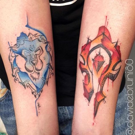 World Of Warcraft Tattoo, Horde Tattoo, Warcraft Tattoo, Tattoos Meaning Family, Tattoos Meaning Strength, Tattoo Word Fonts, Bolt Tattoo, Gamer Tattoos, Knight Tattoo