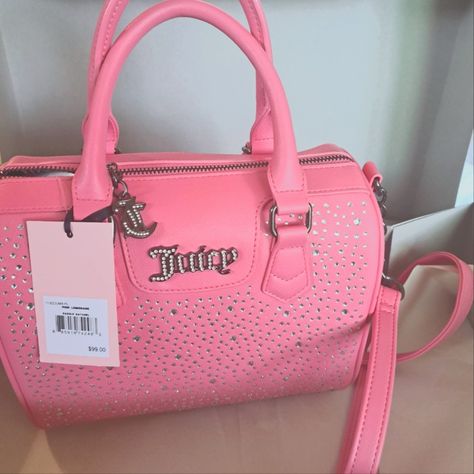 Juicy Couture Bag Pink Lemonade Dazzle Satchel Juicy Couture Baby, Juicy Couture Purse, Juicy Couture Charms, Couture Handbags, Pink Clay, Couture Bags, Juicy Couture Bags, Pink Purse, Pretty Bags