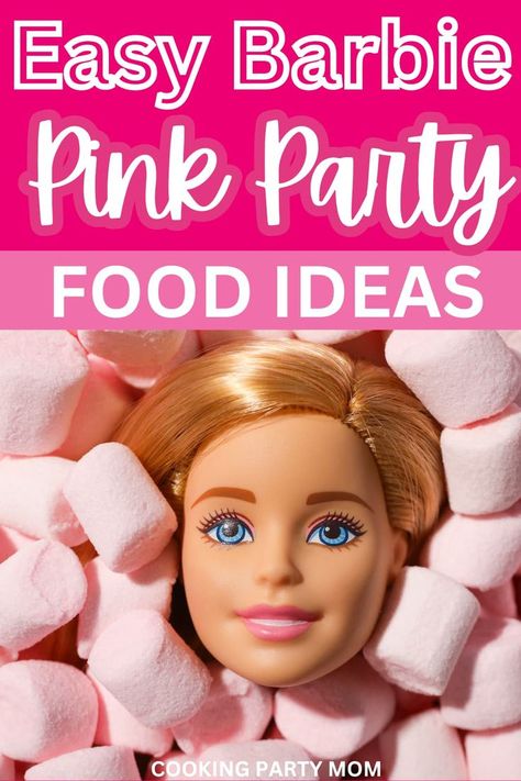 barbie party food ideas Barbie Birthday Party Food, Pink Party Food Ideas, Barbie Pink Party, Pink Party Snacks, Barbie Party Food, Pink Party Food, Beach Theme Food, Pink Party Foods, Barbie Cupcakes