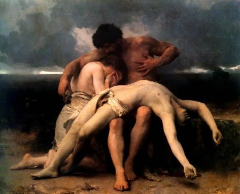 Adolphe Bouguereau, William Adolphe, Hans Holbein, Cain And Abel, William Adolphe Bouguereau, Classic Paintings, First Humans, Oil Painting Reproductions, Adam And Eve