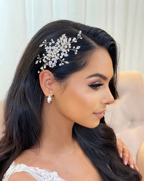 Dress Necklines, Comb Design, Short Hair Bride, Crystal Comb, Bride Updo, Floral Veil, Bridal Styles, Lake Lure, Long Hair Wedding Styles