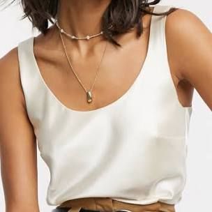 How One Silk Camisole Became My Most-Worn Wardrobe Essential Silk Tank Top Outfit Winter, Camisole Outfit Summer, Silk Tank Top Outfit, Silk Camisole Outfit, Silk Cami Outfit, Camisole Top Outfit, Camisole Outfit, Ribbed Racerback Tank Top, Silk Camisole Top