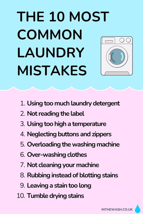 10 Most Common Laundry Mistakes (And What to Do Instead) Laundry Tips And Tricks, Laundry Schedule, Laundry Business, Laundry Cleaning, Laundry Tips, Wash Clothes, Fabric Conditioner, Diy Recipes, Dishwashing Liquid